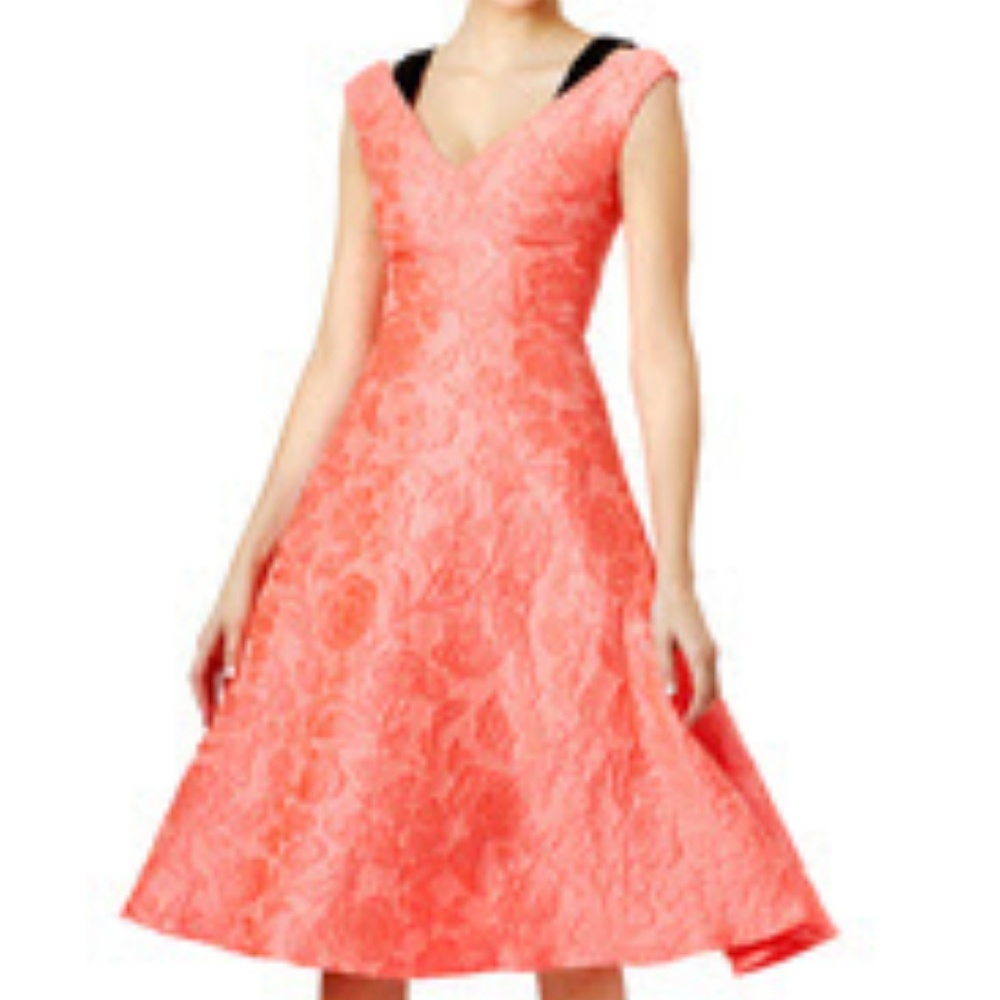 Tracy Reese Pink Swing Dress with Black Straps